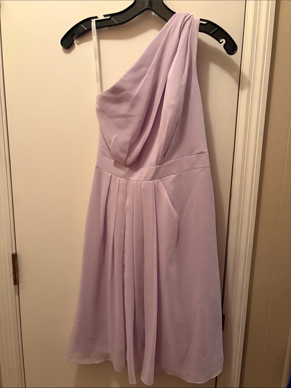 David’s Bridal One-Shoulder Lilac Cocktail Dress